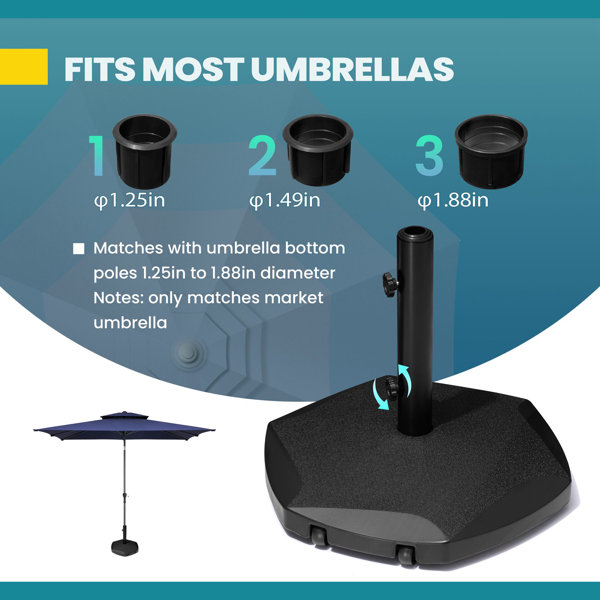 Arlmont & Co. Moak Plastic Free Standing Umbrella Base & Reviews Wayfair